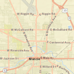 Muncie Street Map