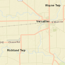 Versailles Ohio Street Map