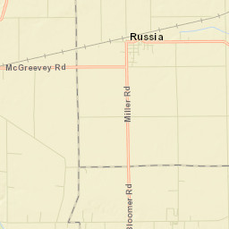 Russia Ohio Street Map