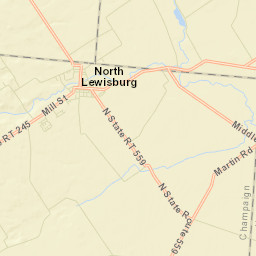 North Lewisburg Ohio Street Map