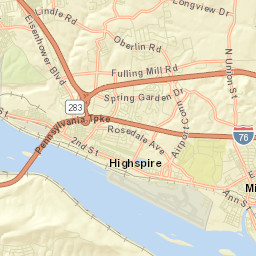 Highspire Street Map