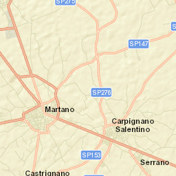 Carpignano Salentino Street Map