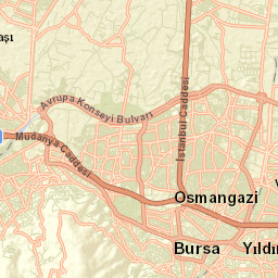 Yıldırım İlçesi Street Map