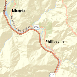 Miranda California Street Map