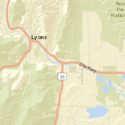 Lyons Colorado Street Map