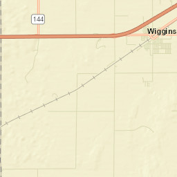 Wiggins Colorado Street Map