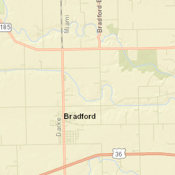 Bradford Ohio Street Map