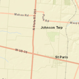 Saint Paris Ohio Street Map