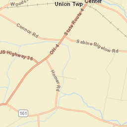 Milford Center Ohio Street Map