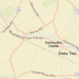 Unionville Center Ohio Street Map