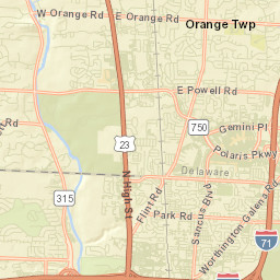 Worthington Hills Ohio Street Map