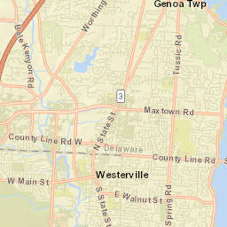 Westerville Ohio Street Map