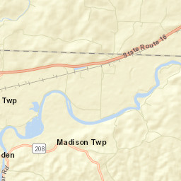 Adams Mills Ohio Street Map