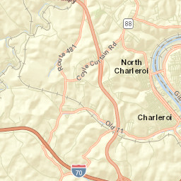 Charleroi Street Map