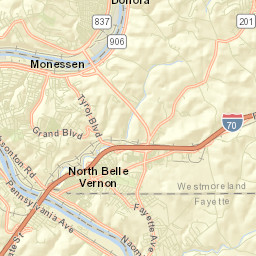 Belle Vernon Street Map