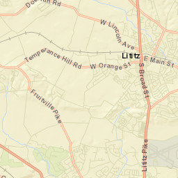 Lititz Street Map