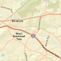 Elverson Street Map