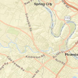 Phoenixville Street Map