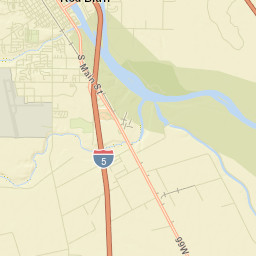 Red Bluff California Street Map