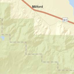Milford California Street Map