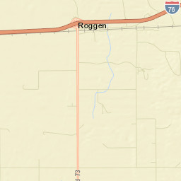 Roggen Colorado Street Map