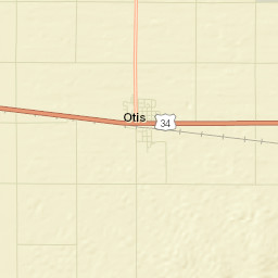 Otis Colorado Street Map