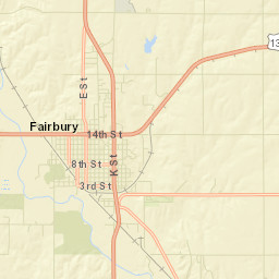 Fairbury Street Map