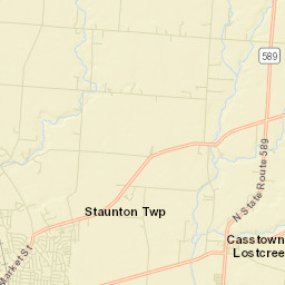 Casstown Ohio Street Map