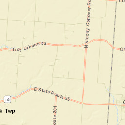 Christiansburg Ohio Street Map