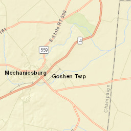 Mechanicsburg Ohio Street Map
