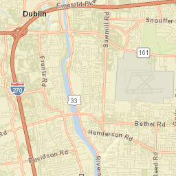 Dublin Ohio Street Map