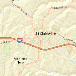 Saint Clairsville Ohio Street Map