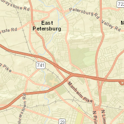 East Petersburg Street Map