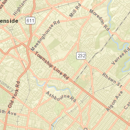 Jenkintown Street Map