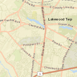 Lakewood Street Map