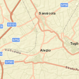 Alezio Street Map