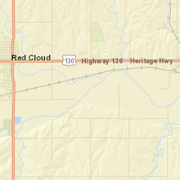 Red Cloud Street Map
