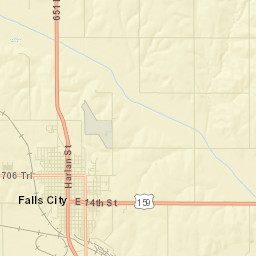 100-198 East 14th Street Falls City NE Street Map