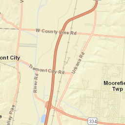 Tremont City Ohio Street Map