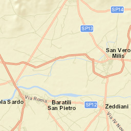 Baratili San Pietro Street Map