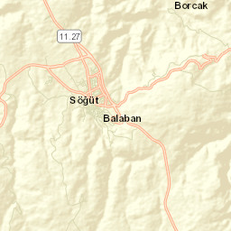 Söğüt İlçesi Street Map