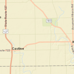 Ithaca Ohio Street Map