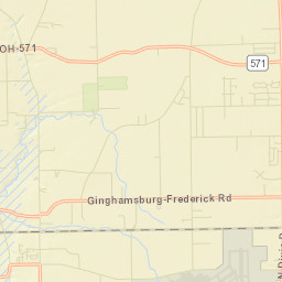 Ginghamsburg Ohio Street Map