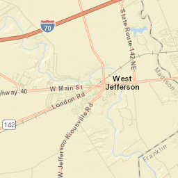 West Jefferson Ohio Street Map