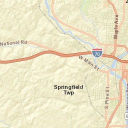 Zanesville Ohio Street Map