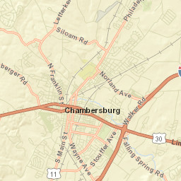 Chambersburg Street Map