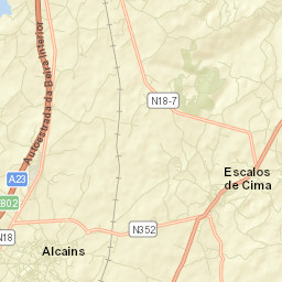 Alcains Street Map