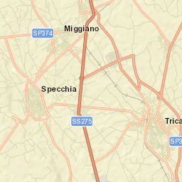 Montesano Salentino Street Map