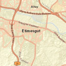 Etimesgut İlçesi Street Map
