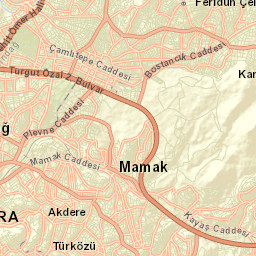 Mamak İlçesi Street Map